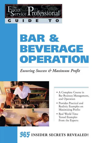 A book about maximizing profits for Bar & Beverage Operation