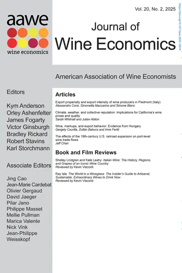 Journal of Wine Economics